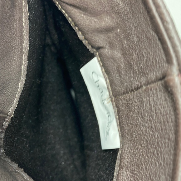 Chadwick's Dark Brown Scrunch Ruched Mid-Calf Leather Boots 7.5M - Picture 15 of 15